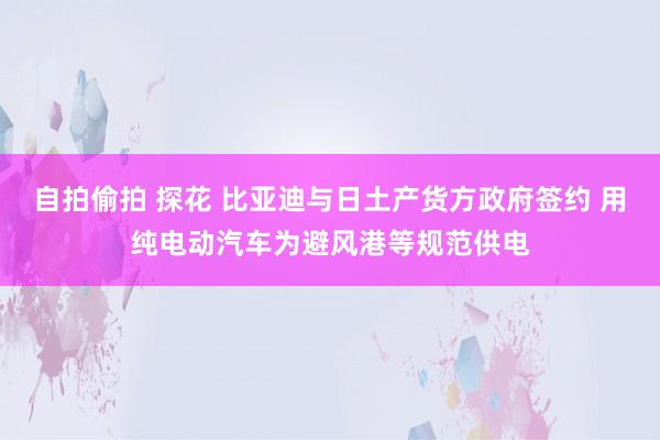 自拍偷拍 探花 比亚迪与日土产货方政府签约 用纯电动汽车为避风港等规范供电