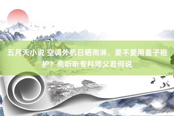 五月天小说 空调外机日晒雨淋，要不要用盖子袒护？先听听专科师父若何说