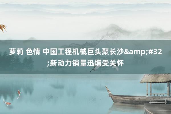 萝莉 色情 中国工程机械巨头聚长沙&#32;新动力销量迅增受关怀