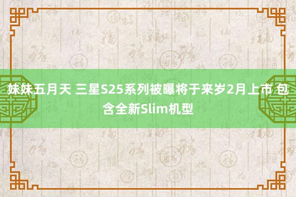妹妹五月天 三星S25系列被曝将于来岁2月上市 包含全新Slim机型
