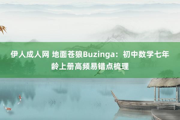 伊人成人网 地面苍狼Buzinga:初中数学七年龄上册高频易错点梳理