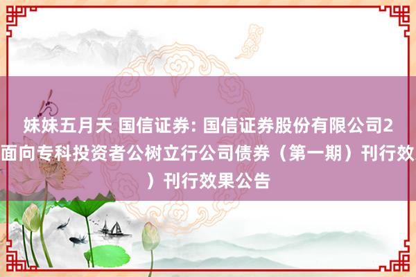 妹妹五月天 国信证券: 国信证券股份有限公司2025年面向专科投资者公树立行公司债券(第一期)刊行效果公告