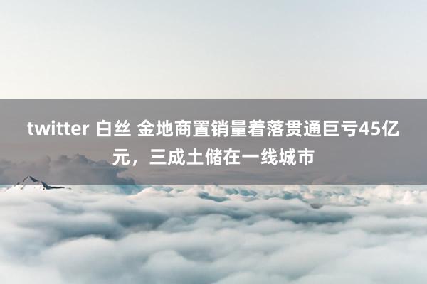 twitter 白丝 金地商置销量着落贯通巨亏45亿元，三成土储在一线城市
