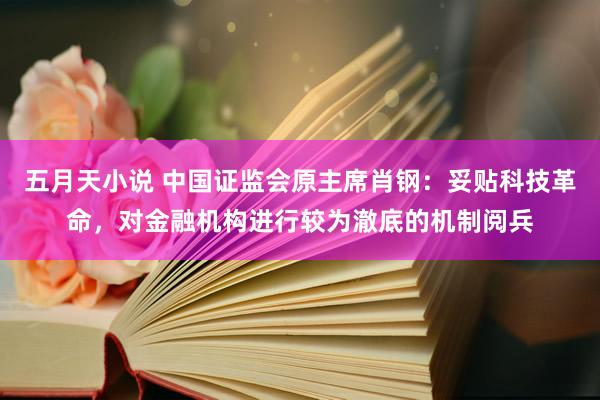 五月天小说 中国证监会原主席肖钢：妥贴科技革命，对金融机构进行较为澈底的机制阅兵