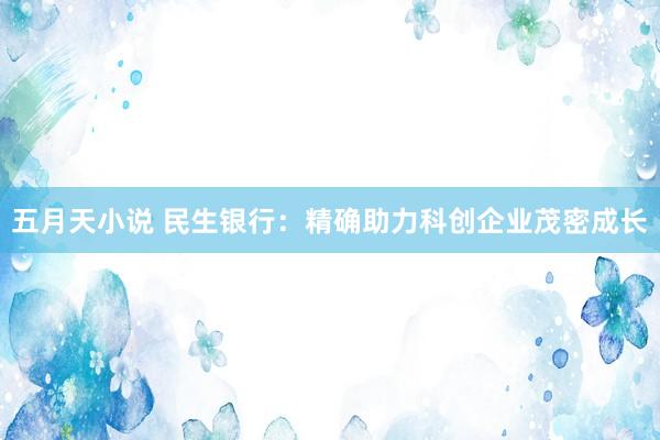 五月天小说 民生银行：精确助力科创企业茂密成长