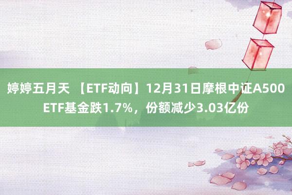 婷婷五月天 【ETF动向】12月31日摩根中证A500ETF基金跌1.7%，份额减少3.03亿份
