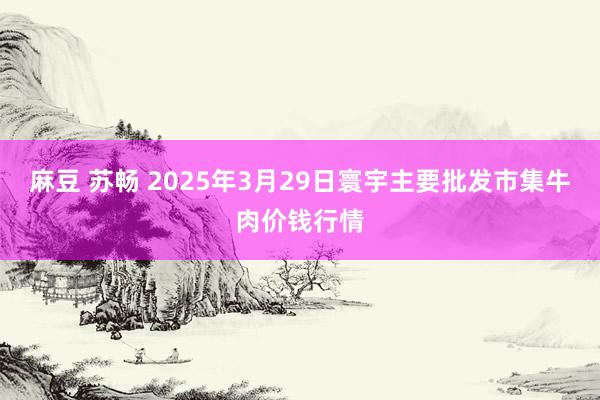 麻豆 苏畅 2025年3月29日寰宇主要批发市集牛肉价钱行情