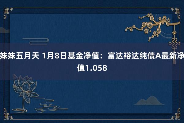 妹妹五月天 1月8日基金净值：富达裕达纯债A最新净值1.058