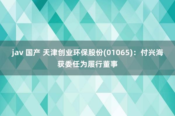 jav 国产 天津创业环保股份(01065)：付兴海获委任为履行董事