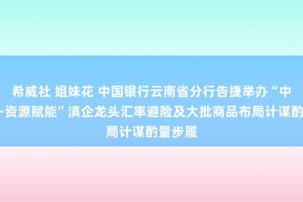 希威社 姐妹花 中国银行云南省分行告捷举办“中银智汇·资源赋能”滇企龙头汇率避险及大批商品布局计谋酌量步履